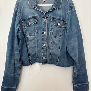 Cropped Blue Denim Jacket
